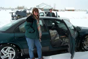 Nyx in Darlene's Car