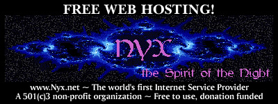 Free web hosting at Nyx.net